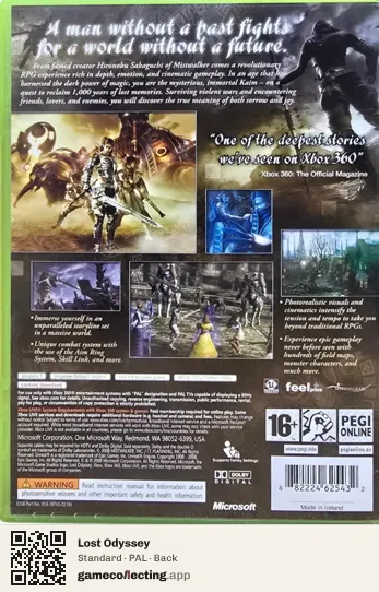 Lost Odyssey Xbox 360, PAL box back