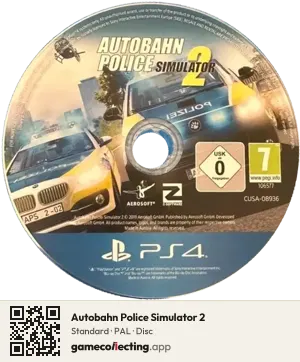 Autobahn Police Simulator 2 PlayStation 4, PAL disc