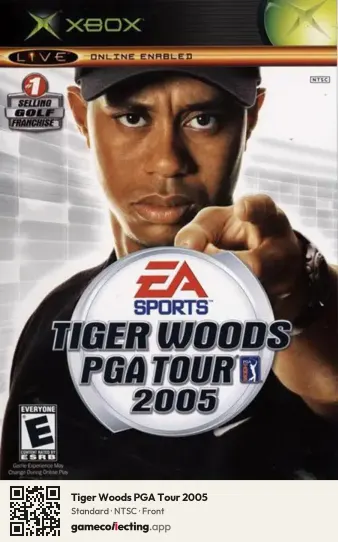 Tiger Woods PGA Tour 2005 Xbox, NTSC box front