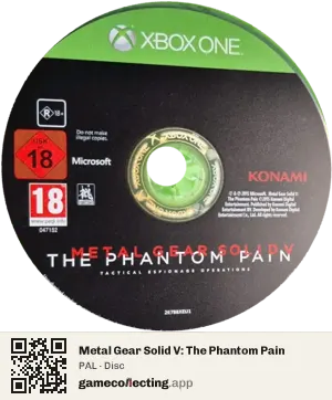 Metal Gear Solid V: The Phantom Pain Xbox One, PAL disc