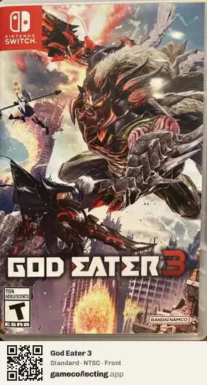 God Eater 3 Nintendo Switch, NTSC box front
