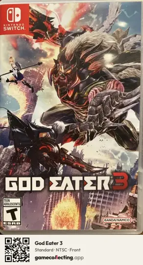 God Eater 3 Nintendo Switch, NTSC box front