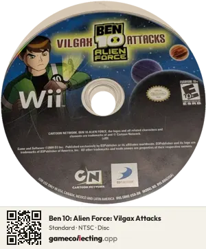 Ben 10: Alien Force: Vilgax Attacks Nintendo Wii, NTSC disc