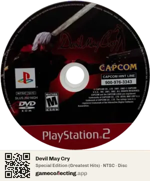Devil May Cry PlayStation 2, NTSC disc
