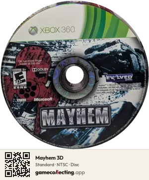 Mayhem 3D Xbox 360, NTSC disc