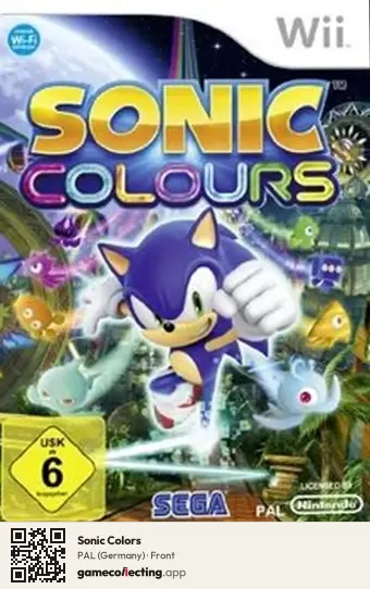 Sonic Colors Nintendo Wii, Germany box front