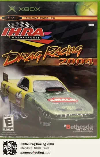IHRA Drag Racing 2004 Xbox, NTSC box front