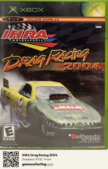 IHRA Drag Racing 2004 Xbox, NTSC box front