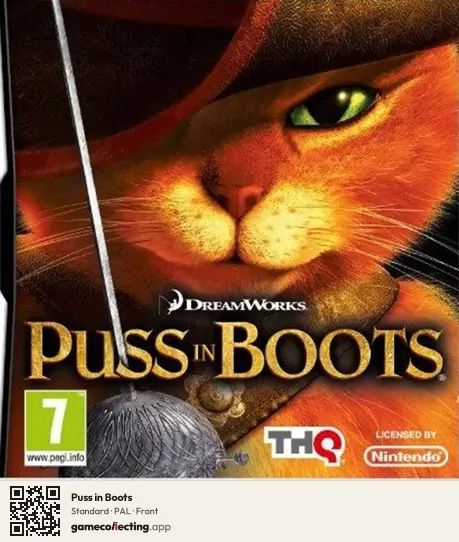Puss in Boots Nintendo DS, PAL box front