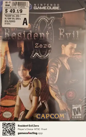 Resident Evil Zero Nintendo GameCube, NTSC box front