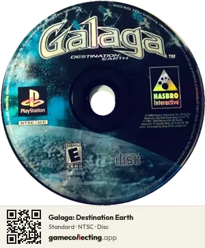 Galaga: Destination Earth PlayStation, NTSC disc