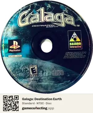 Galaga: Destination Earth PlayStation, NTSC disc