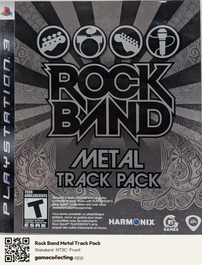 Rock Band Metal Track Pack PlayStation 3, NTSC box front