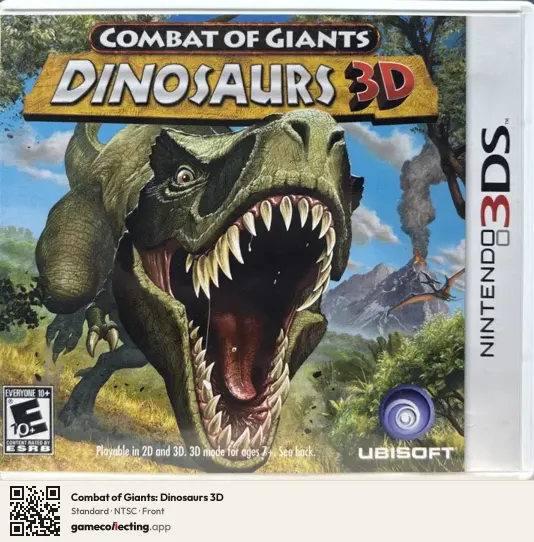 Combat of Giants: Dinosaurs 3D Nintendo 3DS, NTSC box front
