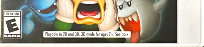 Luigi's Mansion, the ESRB box on its front