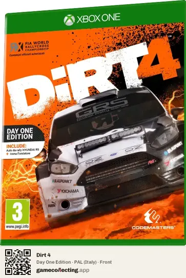 Dirt 4 Xbox One, Italy box front