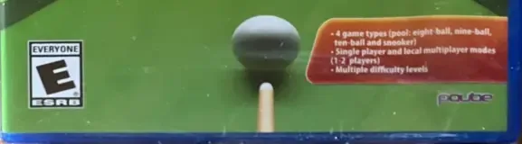 3D Billiards: Billiards & Snooker, the ESRB box on its front