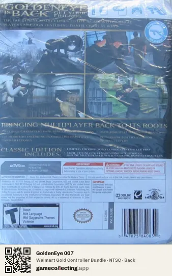 GoldenEye 007 Nintendo Wii, NTSC box back