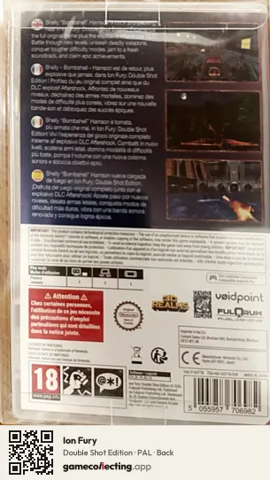 Ion Fury Nintendo Switch, PAL box back