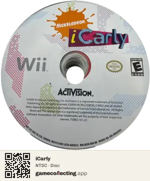 iCarly Nintendo Wii, NTSC disc
