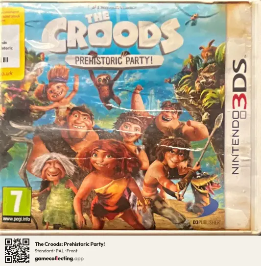 The Croods: Prehistoric Party! Nintendo 3DS, PAL box front
