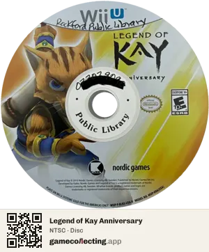 Legend of Kay Anniversary Nintendo Wii U, NTSC disc