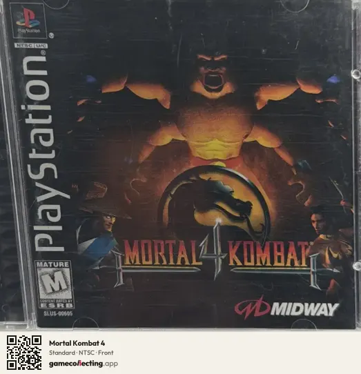 Mortal Kombat 4 PlayStation, NTSC box front