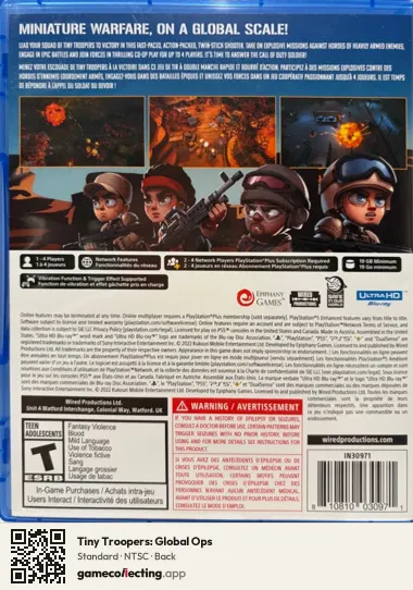 Tiny Troopers: Global Ops PlayStation 5, NTSC box back