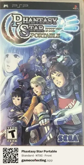 Phantasy Star Portable PlayStation Portable, NTSC box front