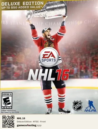 NHL 16 Xbox One, NTSC box front