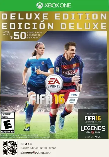 FIFA 16 Xbox One, NTSC box front