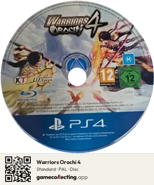 Warriors Orochi 4 PlayStation 4, PAL disc