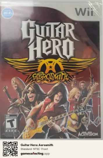 Guitar Hero: Aerosmith Nintendo Wii, NTSC box front