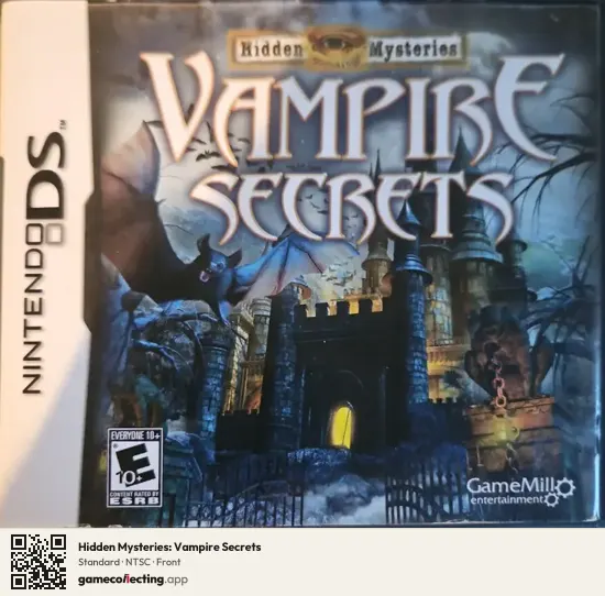 Hidden Mysteries: Vampire Secrets Nintendo DS, NTSC box front
