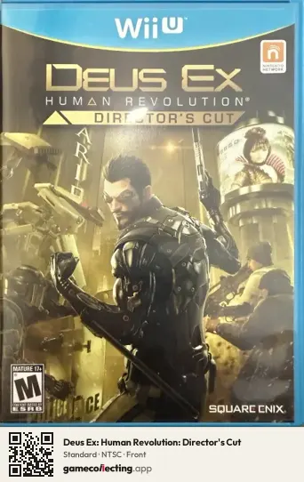 Deus Ex: Human Revolution: Director's Cut Nintendo Wii U, NTSC box front
