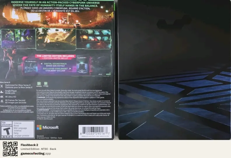 Flashback 2 Xbox Series X, NTSC box back