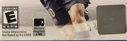 FIFA 14, the ESRB box on its front