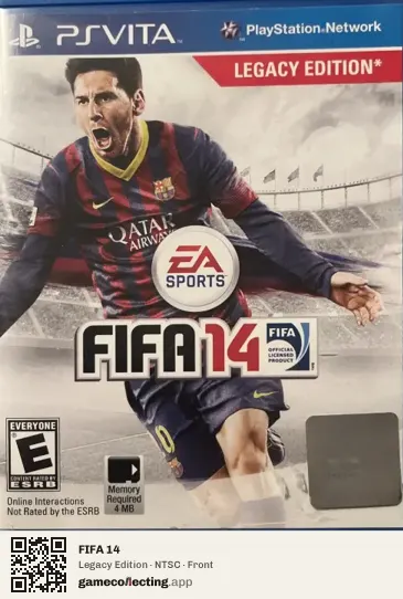 FIFA 14 PlayStation Vita, NTSC box front