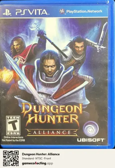 Dungeon Hunter: Alliance PlayStation Vita, NTSC box front