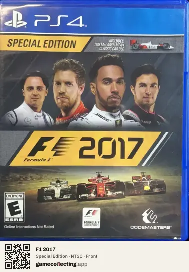 F1 2017 PlayStation 4, NTSC box front