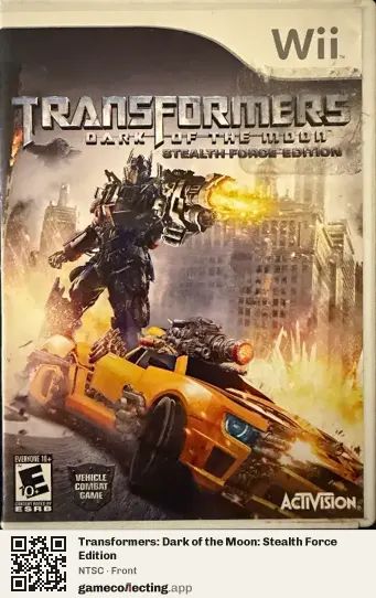 Transformers: Dark of the Moon: Stealth Force Edition Nintendo Wii, NTSC box front