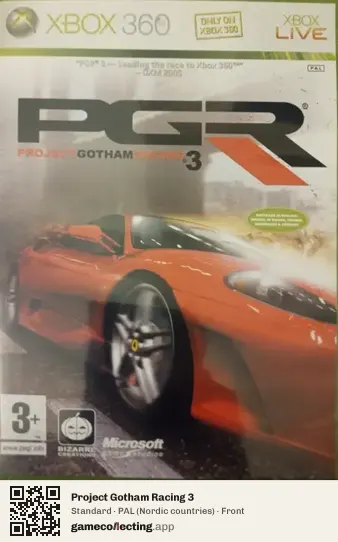 Project Gotham Racing 3 Xbox 360, Nordic countries box front