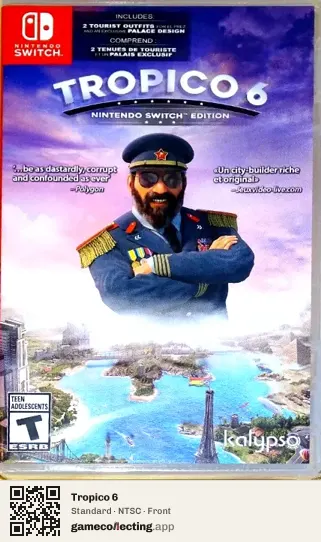 Tropico 6 Nintendo Switch, NTSC box front