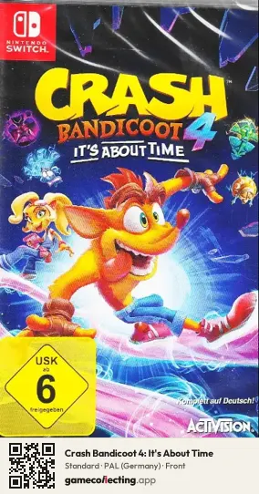 Crash Bandicoot 4: It's About Time Nintendo Switch, Germany box front