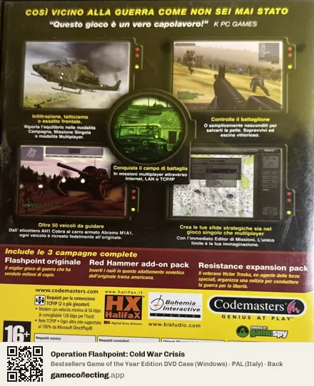 Operation Flashpoint: Cold War Crisis Computer, Italy box back