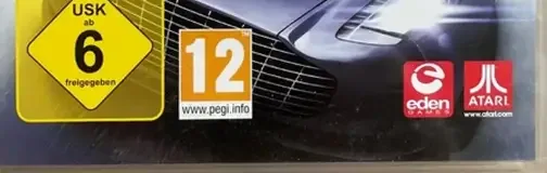 Test Drive Unlimited 2, the USK square on its front