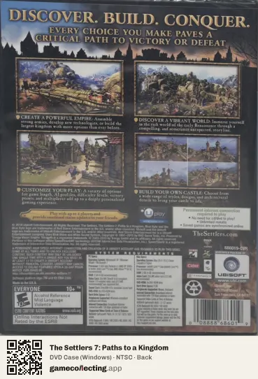 The Settlers 7: Paths to a Kingdom Computer, NTSC box back