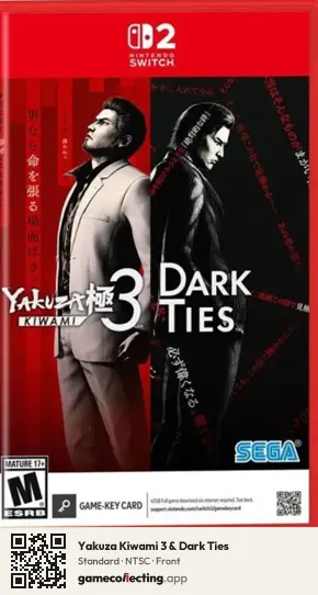 Yakuza Kiwami 3 & Dark Ties Nintendo Switch 2, NTSC box front