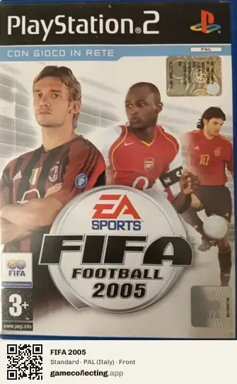 FIFA 2005 PlayStation 2, Italy box front