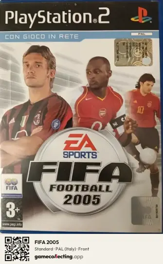 FIFA 2005 PlayStation 2, Italy box front
